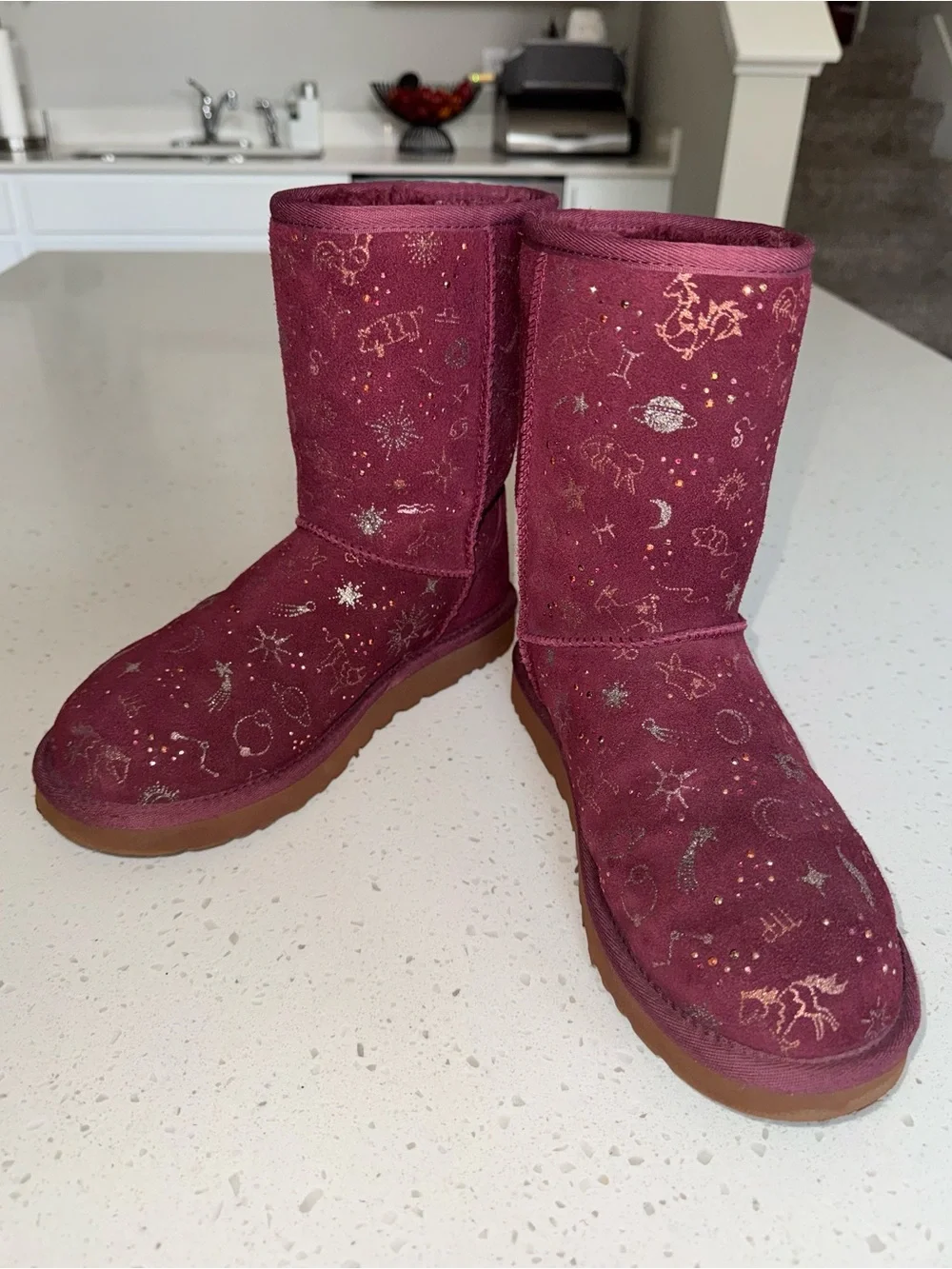 Rare UGG Classic Zodiac Short boots in the color Wild Grape